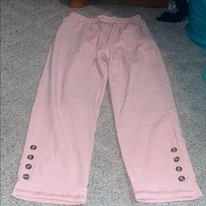 Chic Pink Pants with Button Details